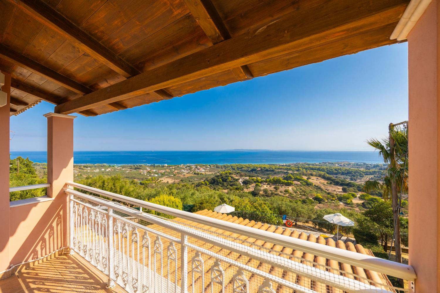 Balcony with sea views