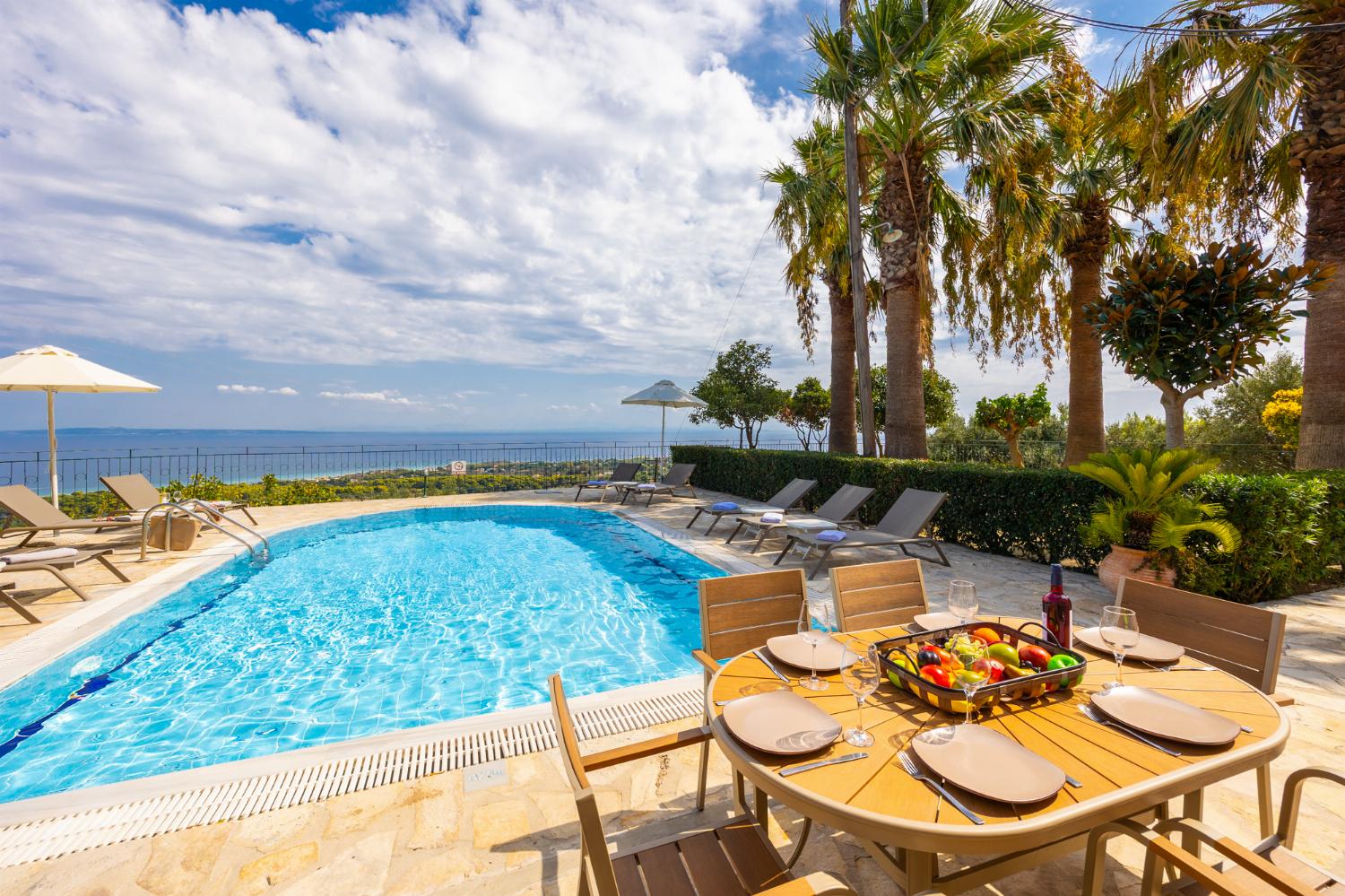 Terrace area with sea views