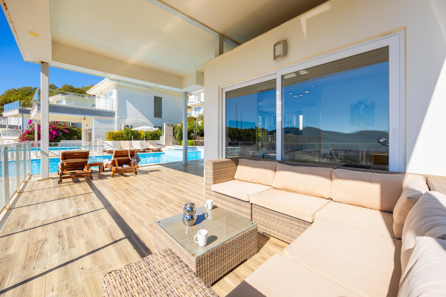 Sheltered terrace area