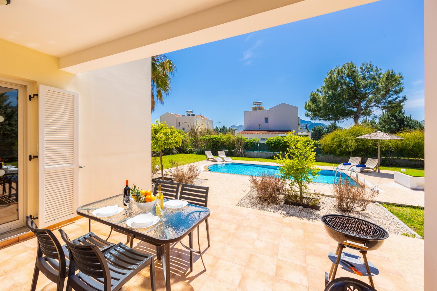 Sheltered terrace area