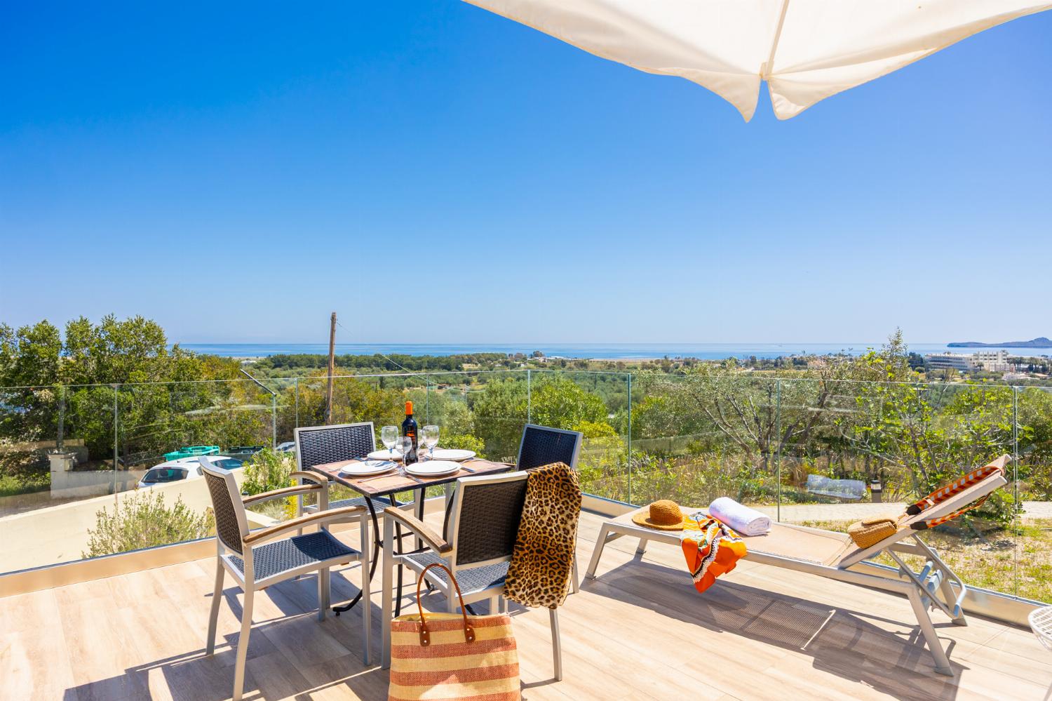 Terrace area with sea views