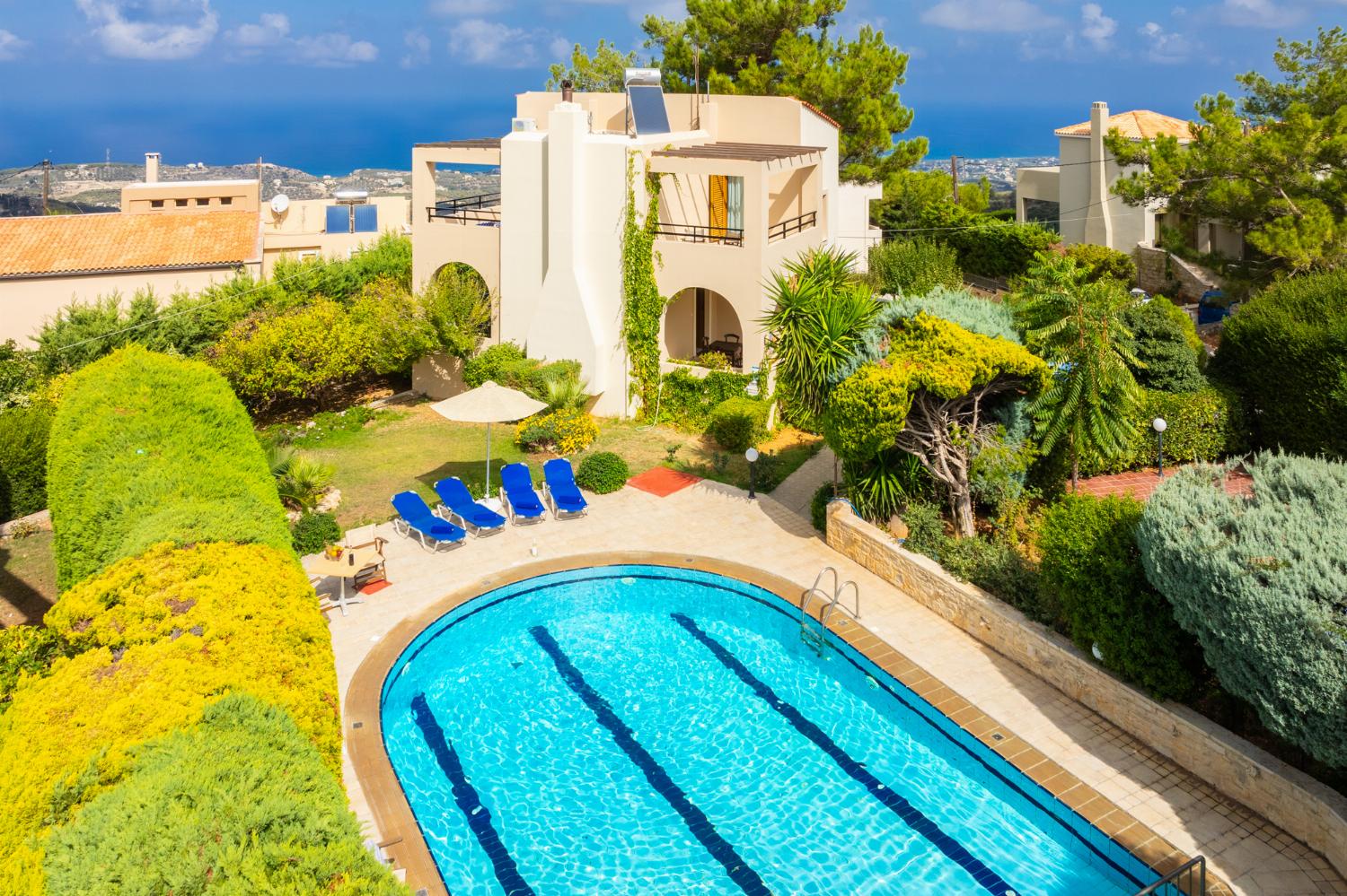 ,Aerial view of villa