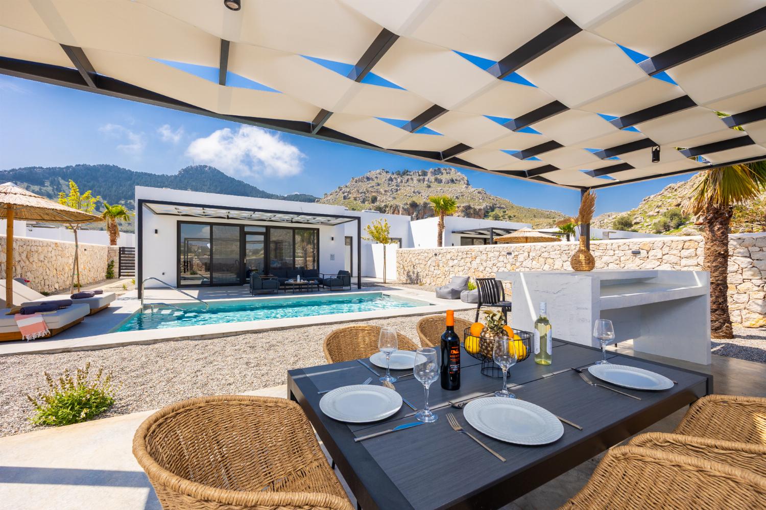 Sheltered terrace area