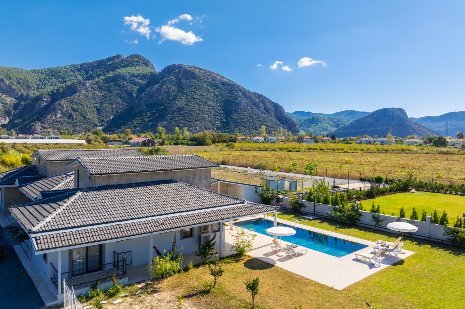Aerial view of villa