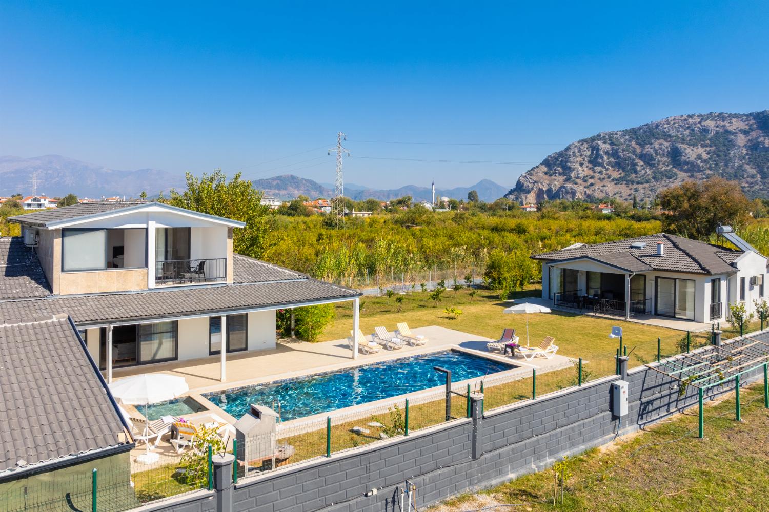 Aerial view of villa