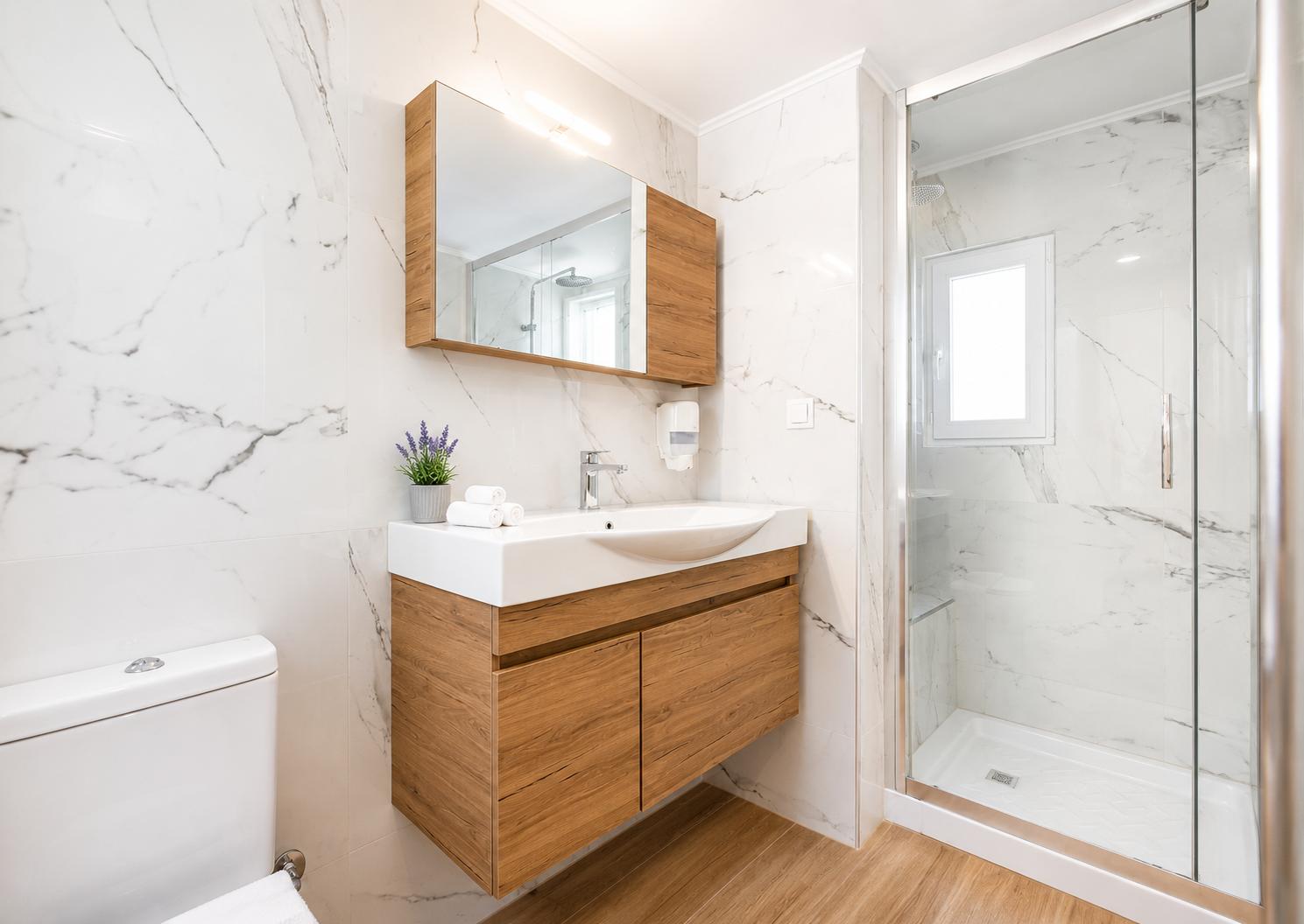 Family bathroom with shower