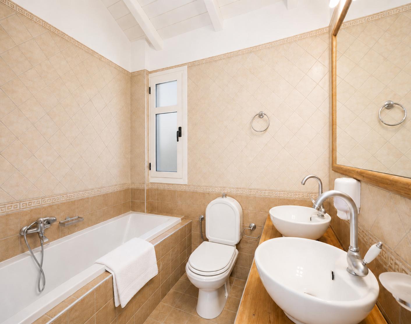 Family bathroom with bath