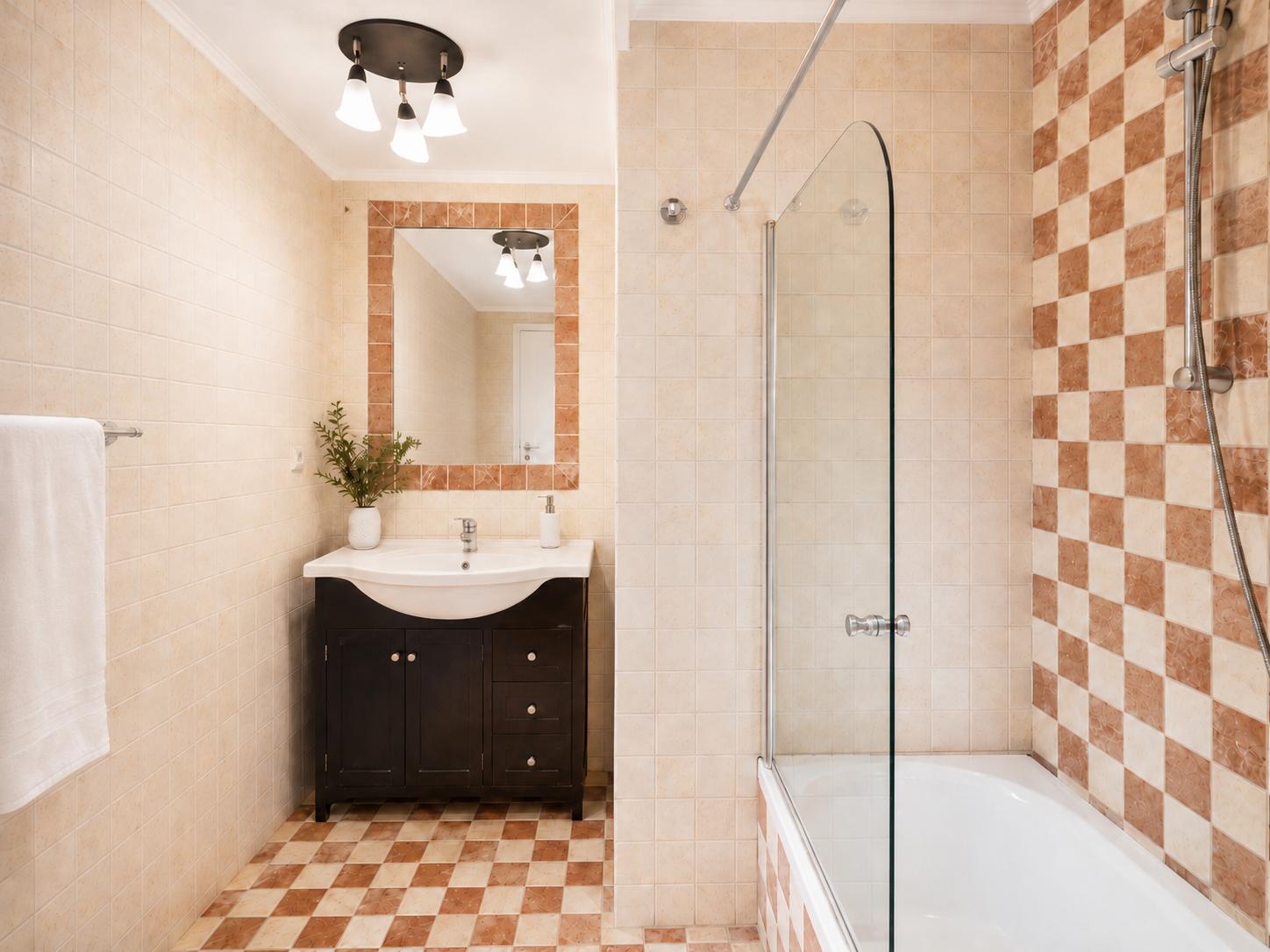 Family bathroom with bath