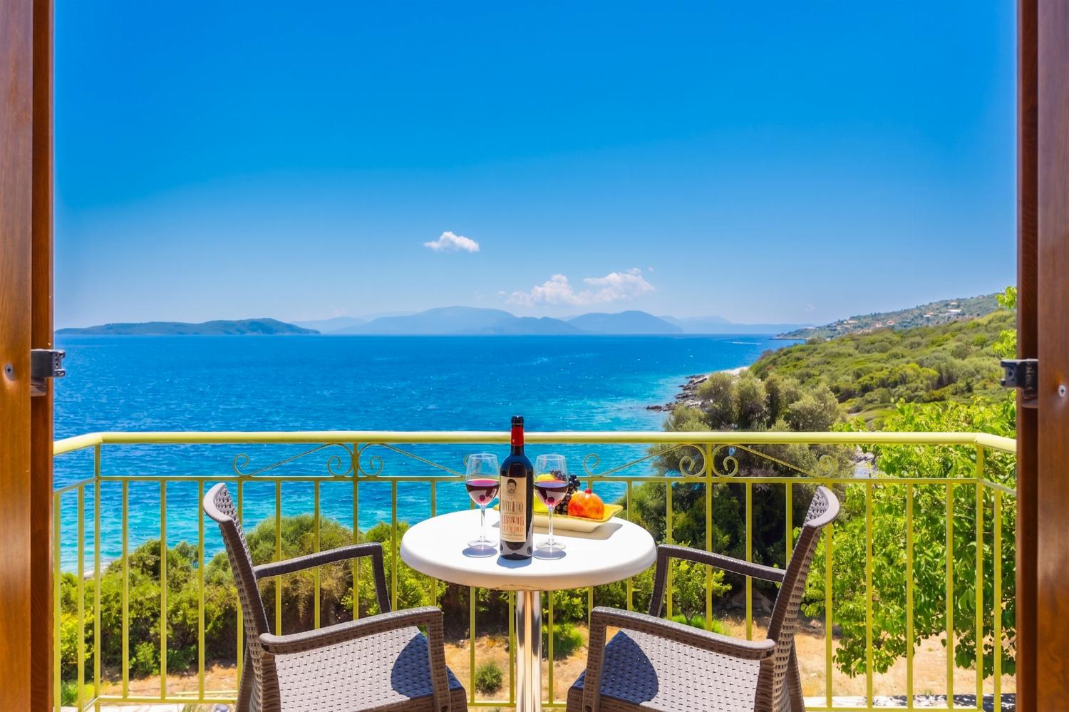 Balcony area with sea views