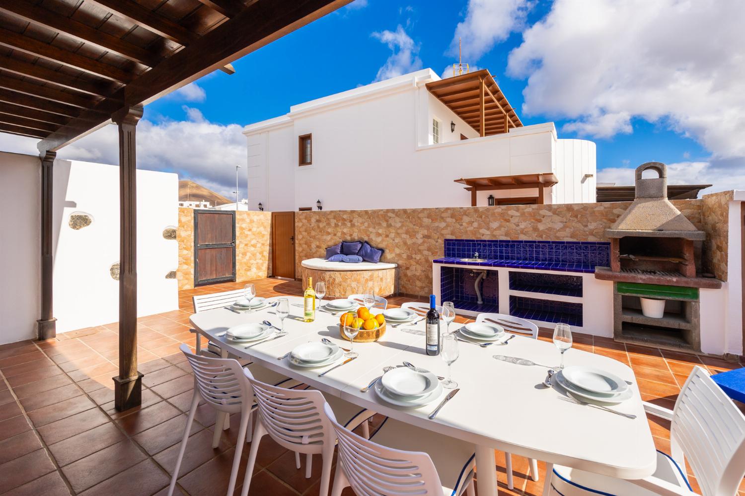 Sheltered terrace area