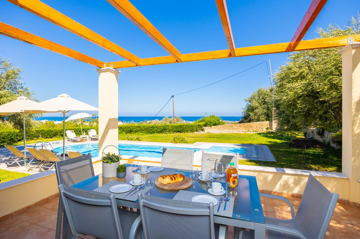 Terrace area with sea views