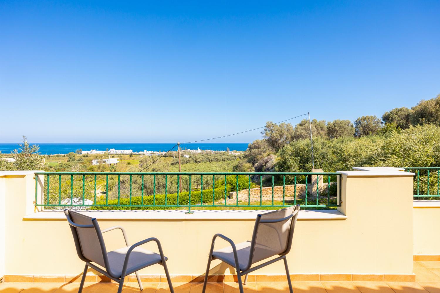 Balcony with sea views