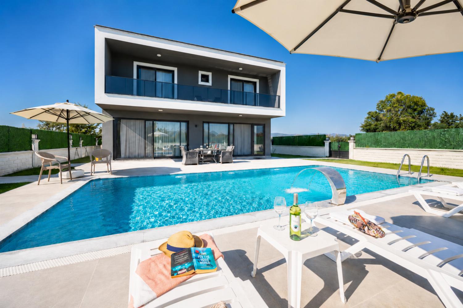 ,Beautiful villa with private pool, terrace, and garden