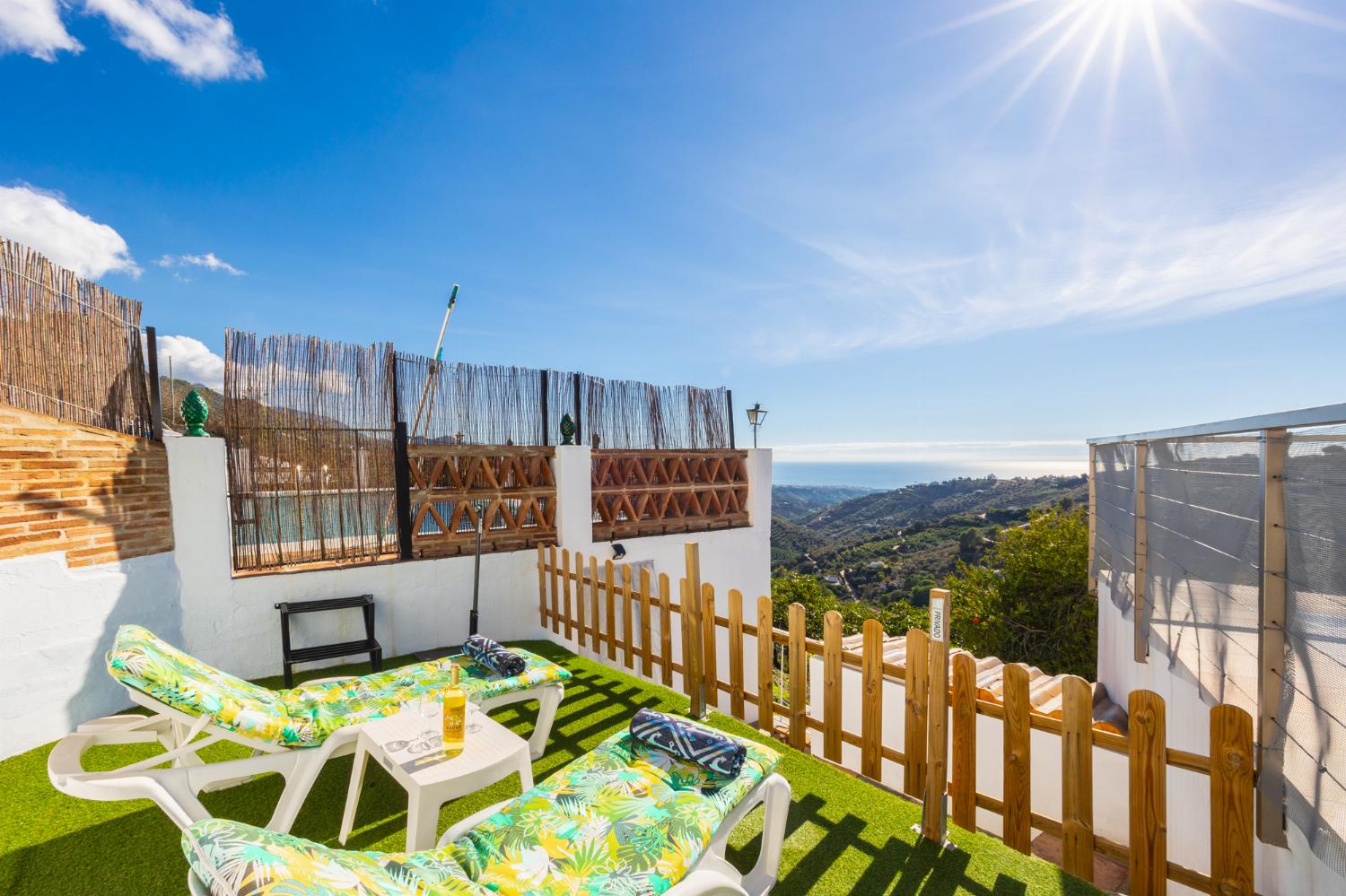Terrace area with sea views