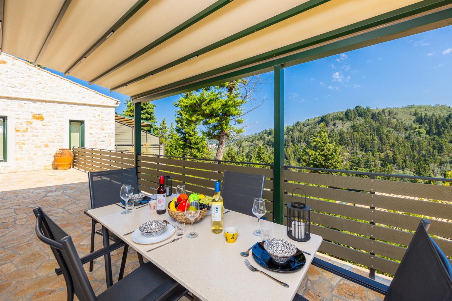 Sheltered terrace area