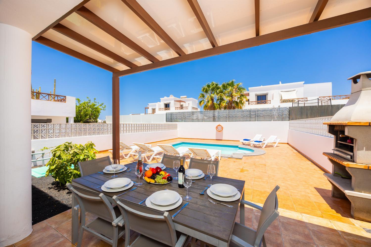 Sheltered terrace area
