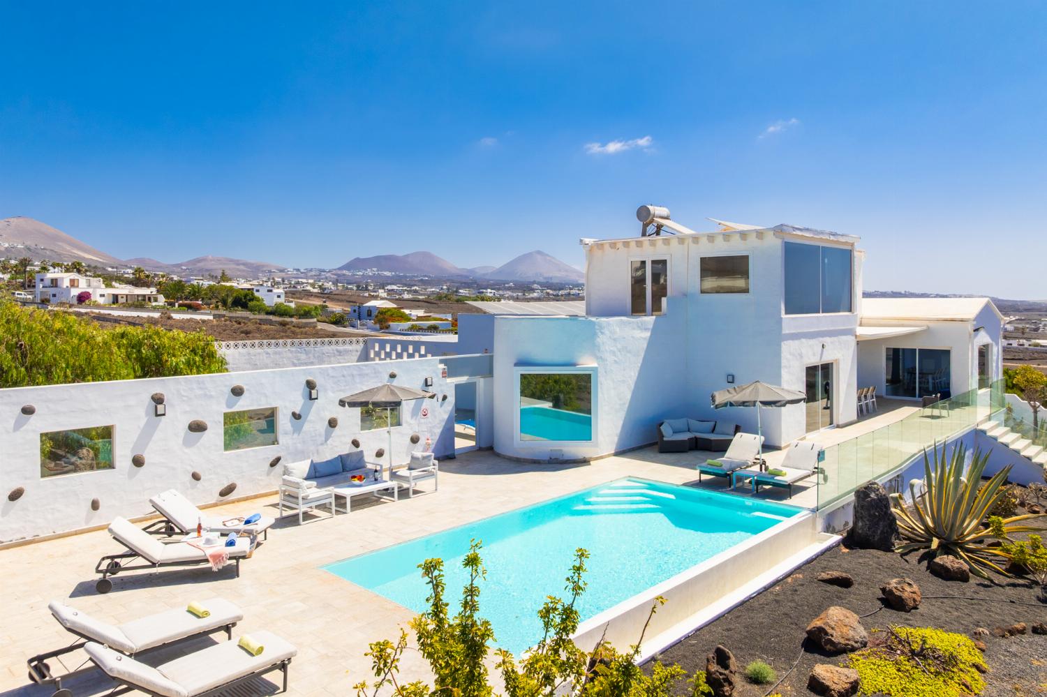 Beautiful villa with private pool, terrace, and garden with panoramic sea views