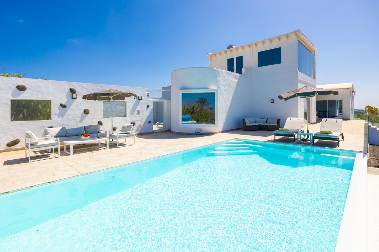 Beautiful villa with private pool, terrace, and garden with panoramic sea views