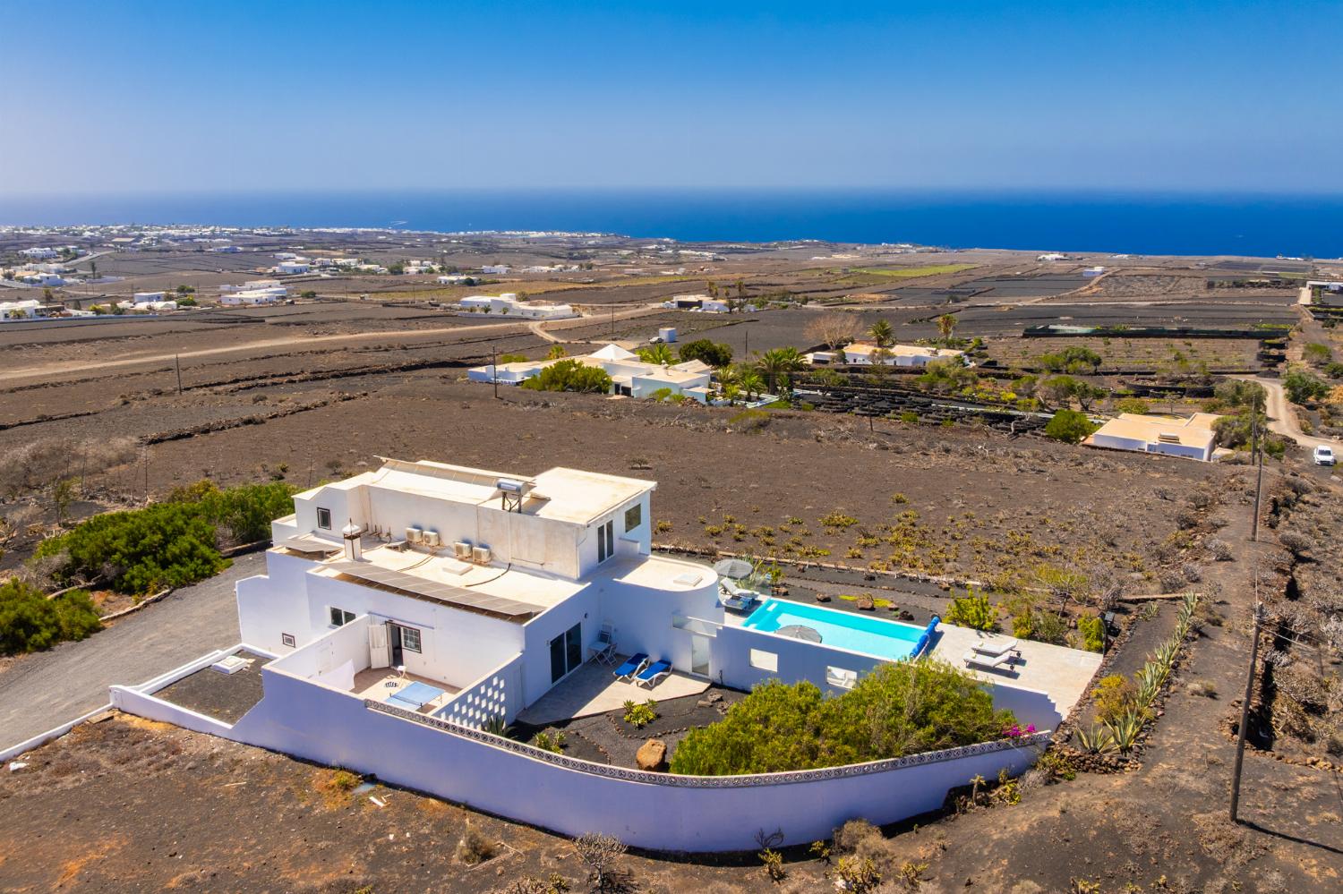 Aerial view of villa