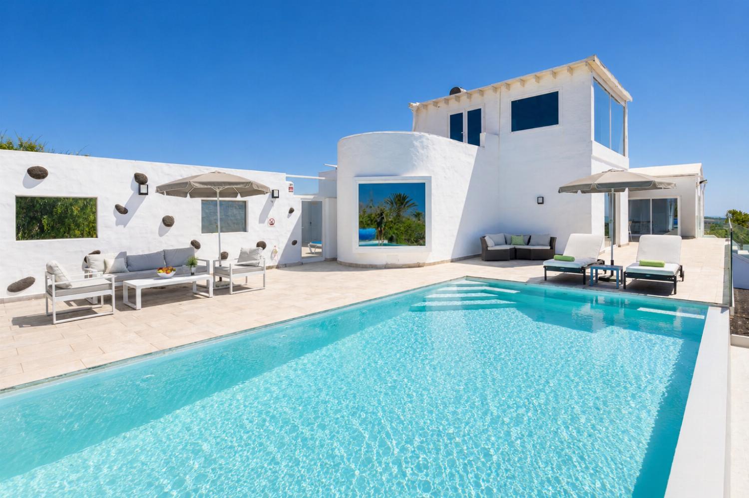 Beautiful villa with private pool, terrace, and garden with panoramic sea views