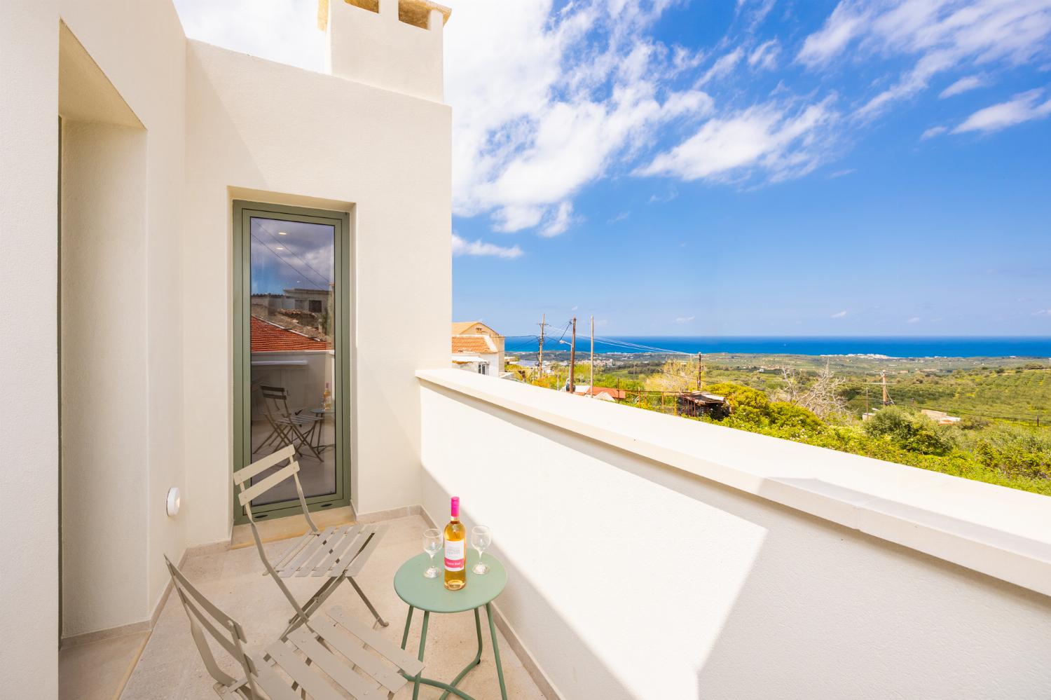 Balcony with sea views