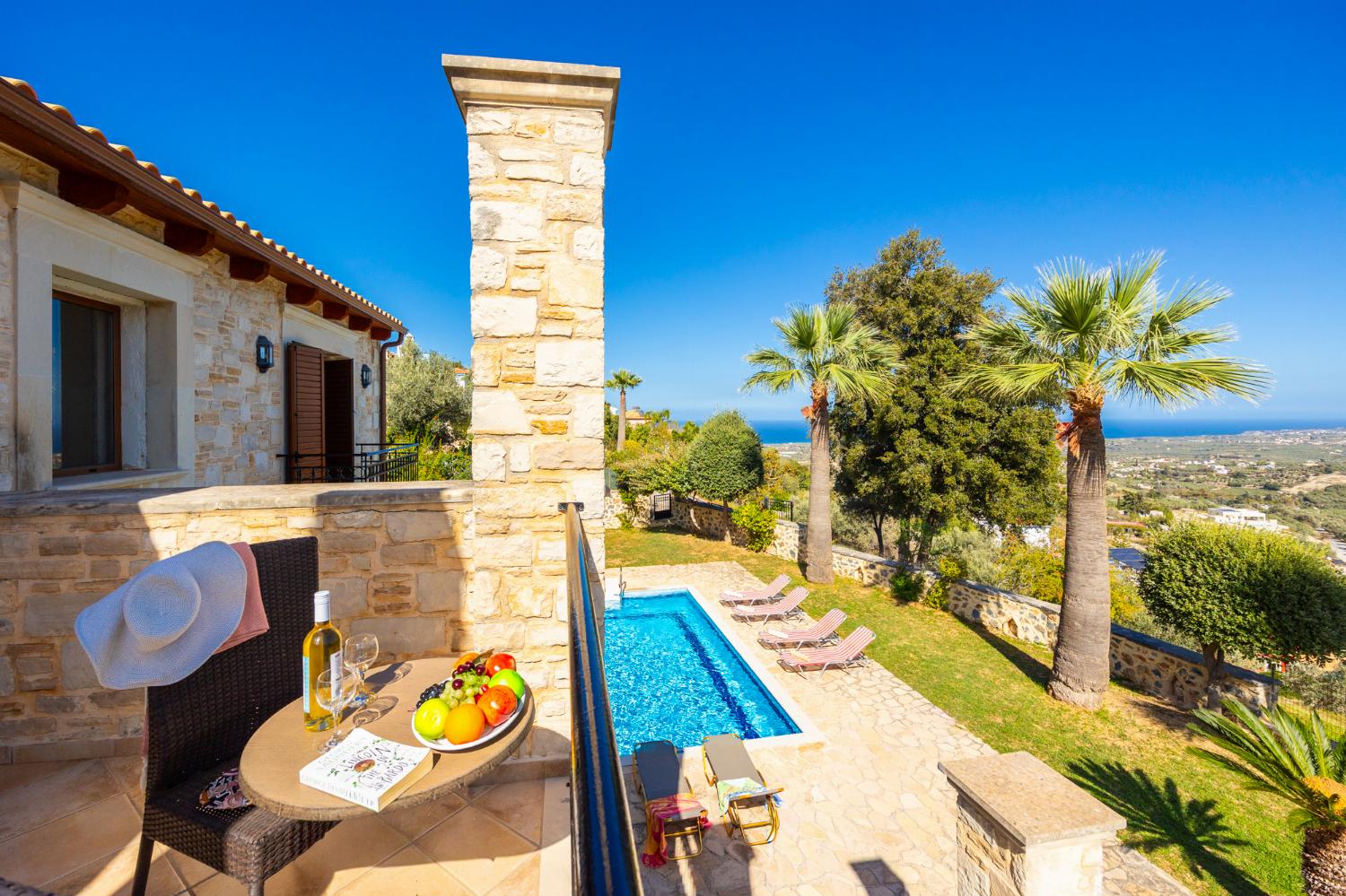 Balcony with sea views