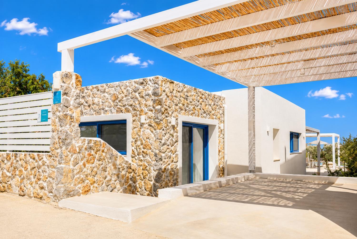 The outdoor area of the villa