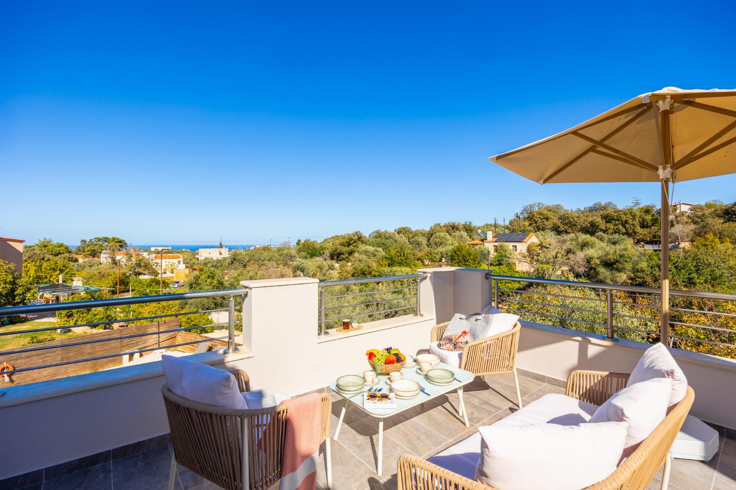 Balcony area with sea views