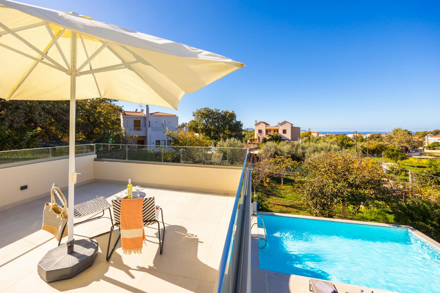 Balcony area with sea views