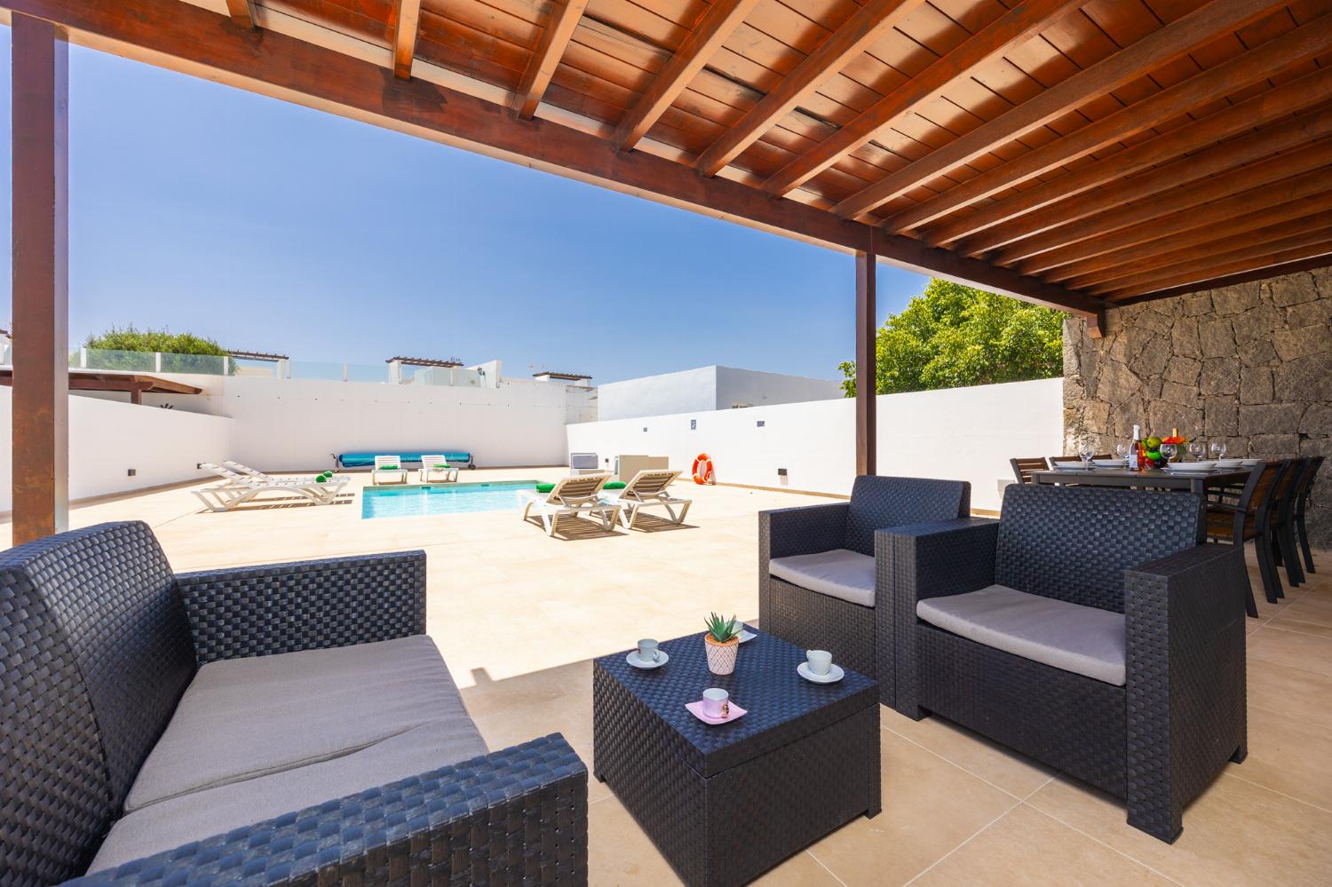 Sheltered terrace area