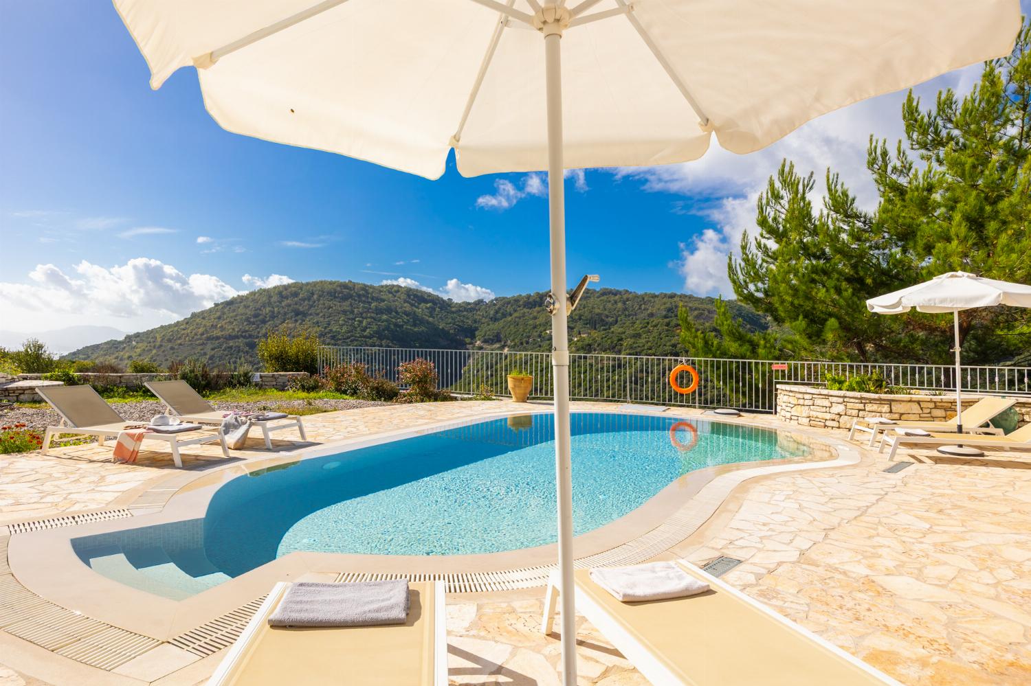 Private pool and terrace with views
