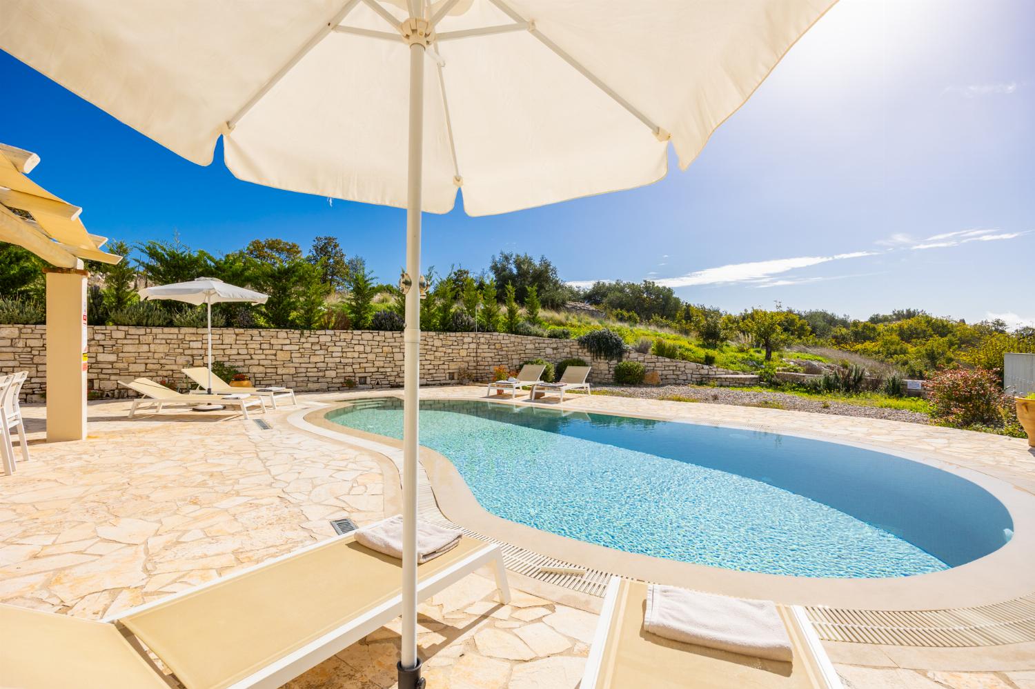 Private pool and terrace with views