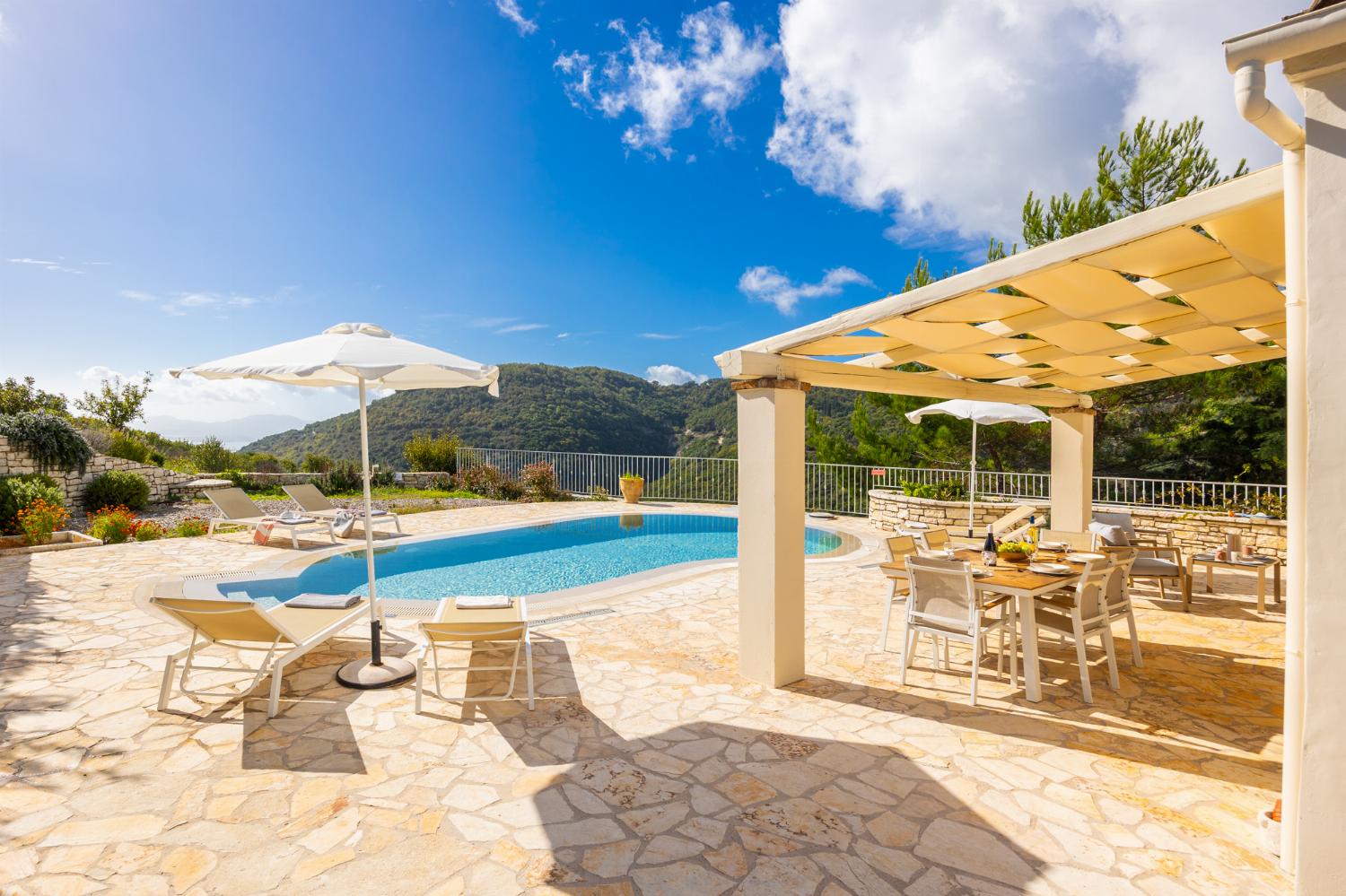 Private pool and terrace with views