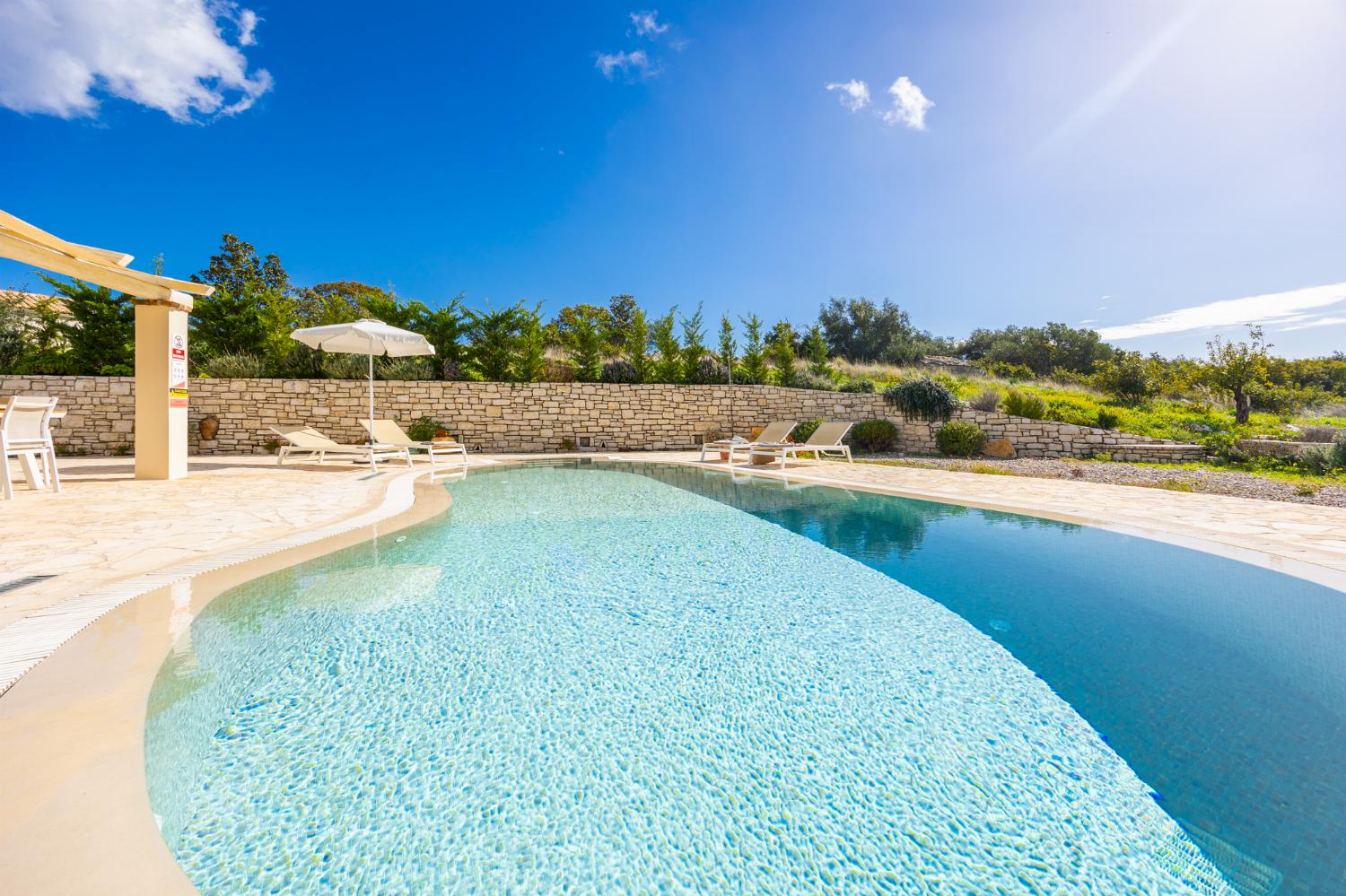 Private pool and terrace with views