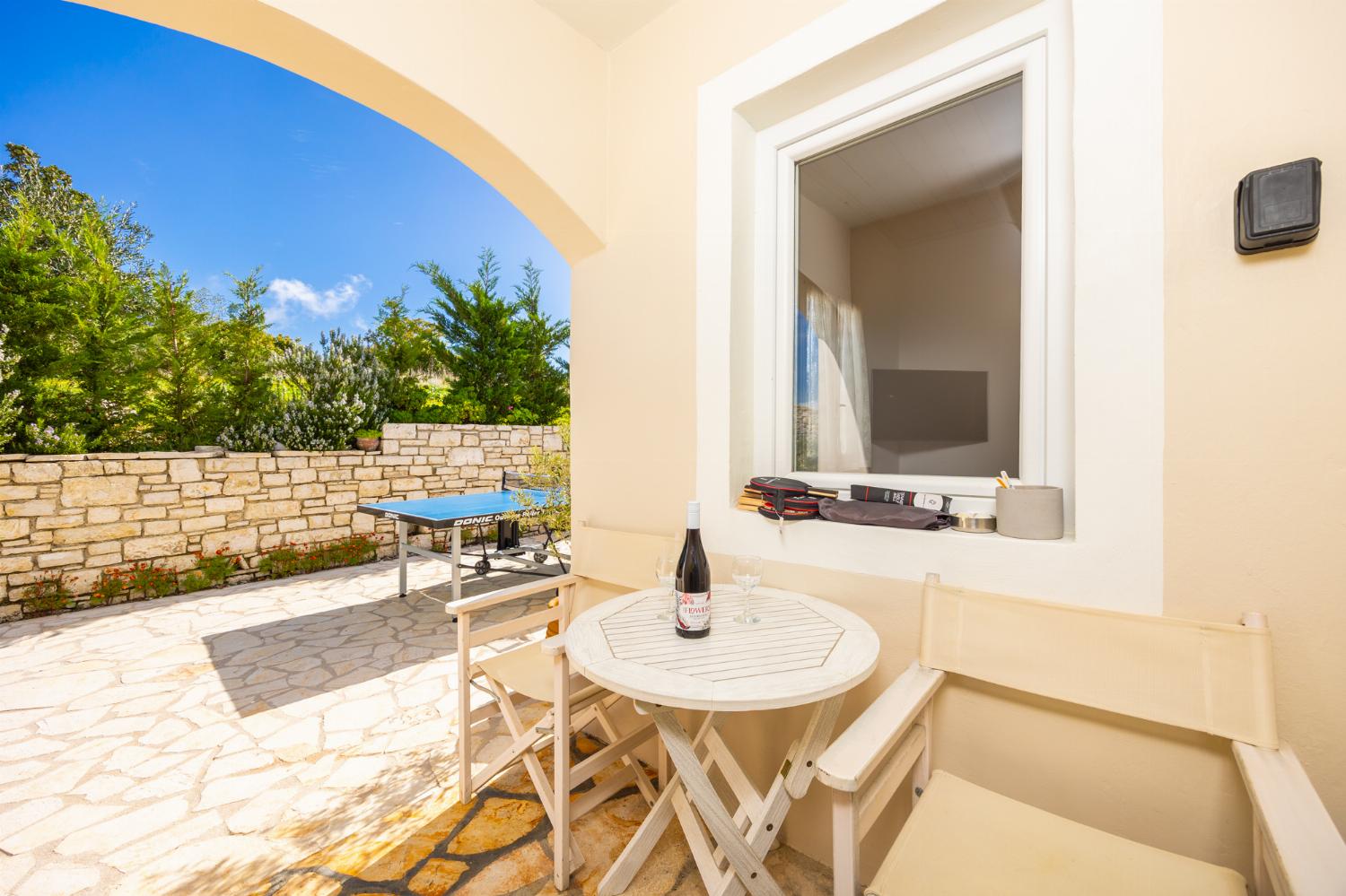 Sheltered terrace area