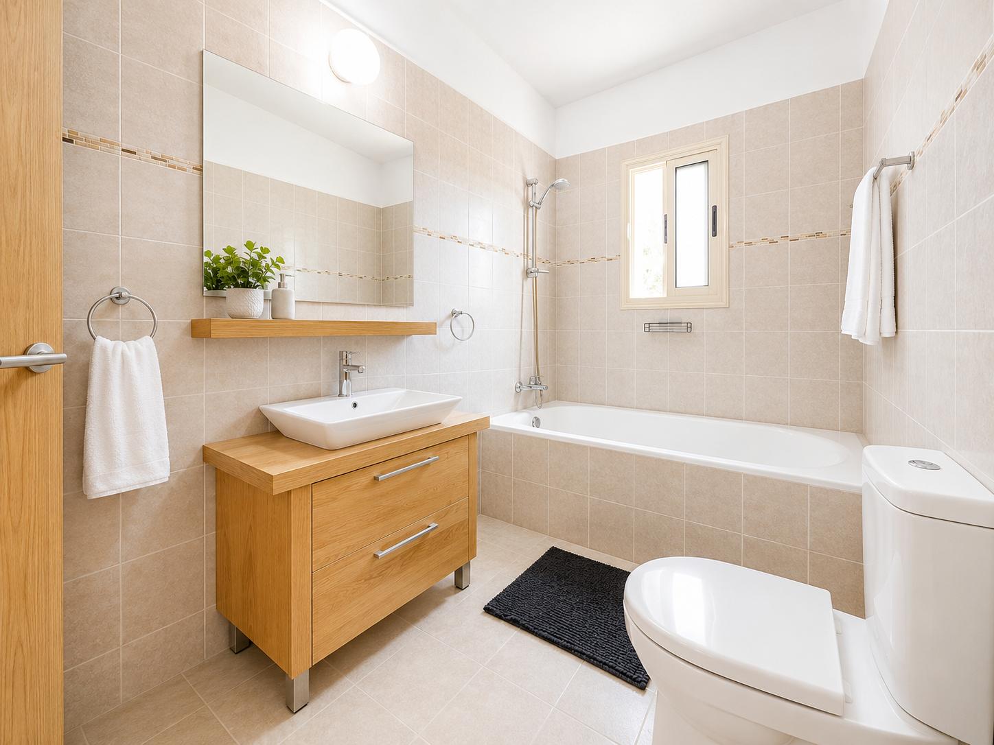 Family bathroom with bath