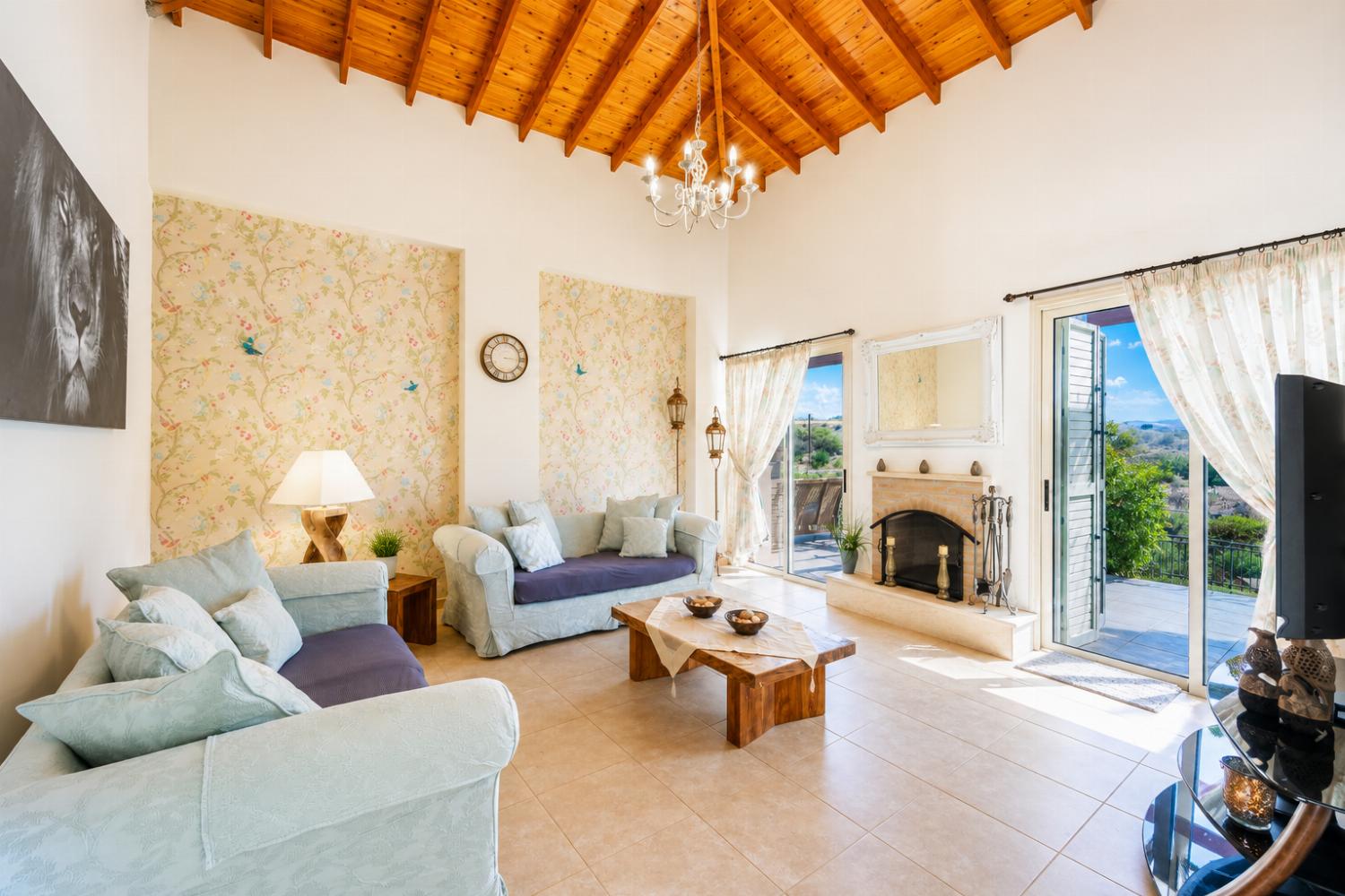 Living room with sofas, WiFi internet, and satellite TV