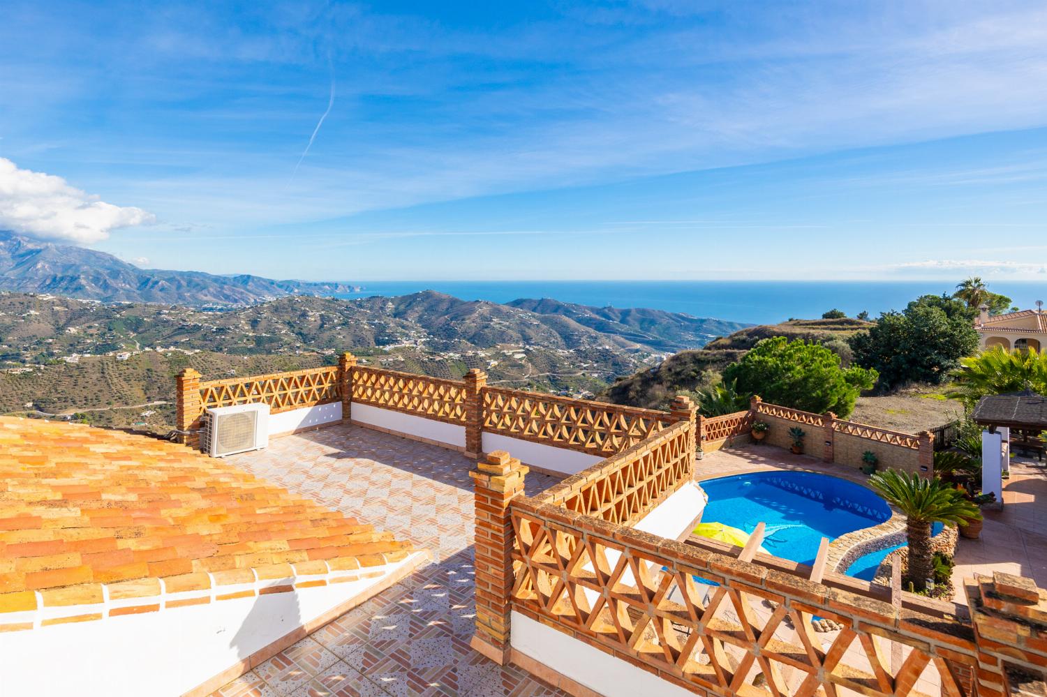 Roof terrace area with panoramic sea views