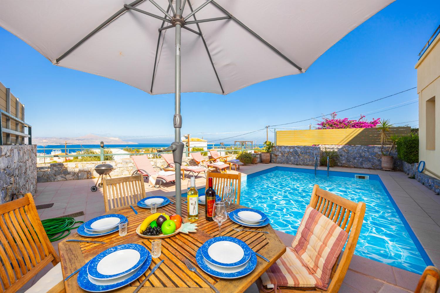 Terrace area with sea views