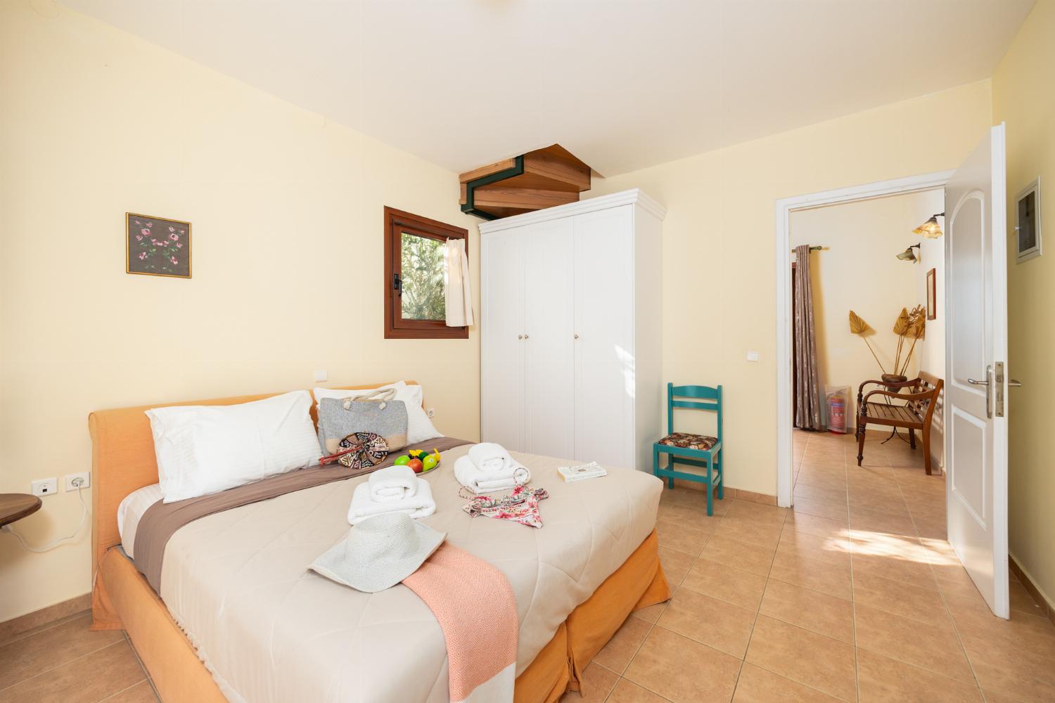 Double bedroom with shared en suite bathroom and A/C