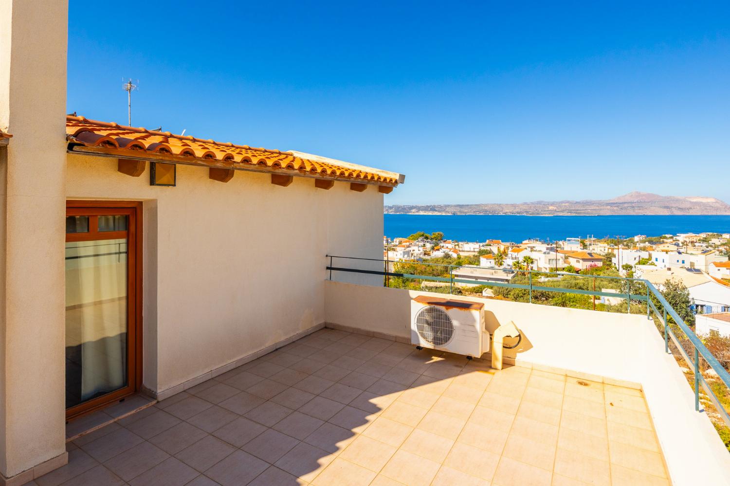 Roof terrace area with sea views