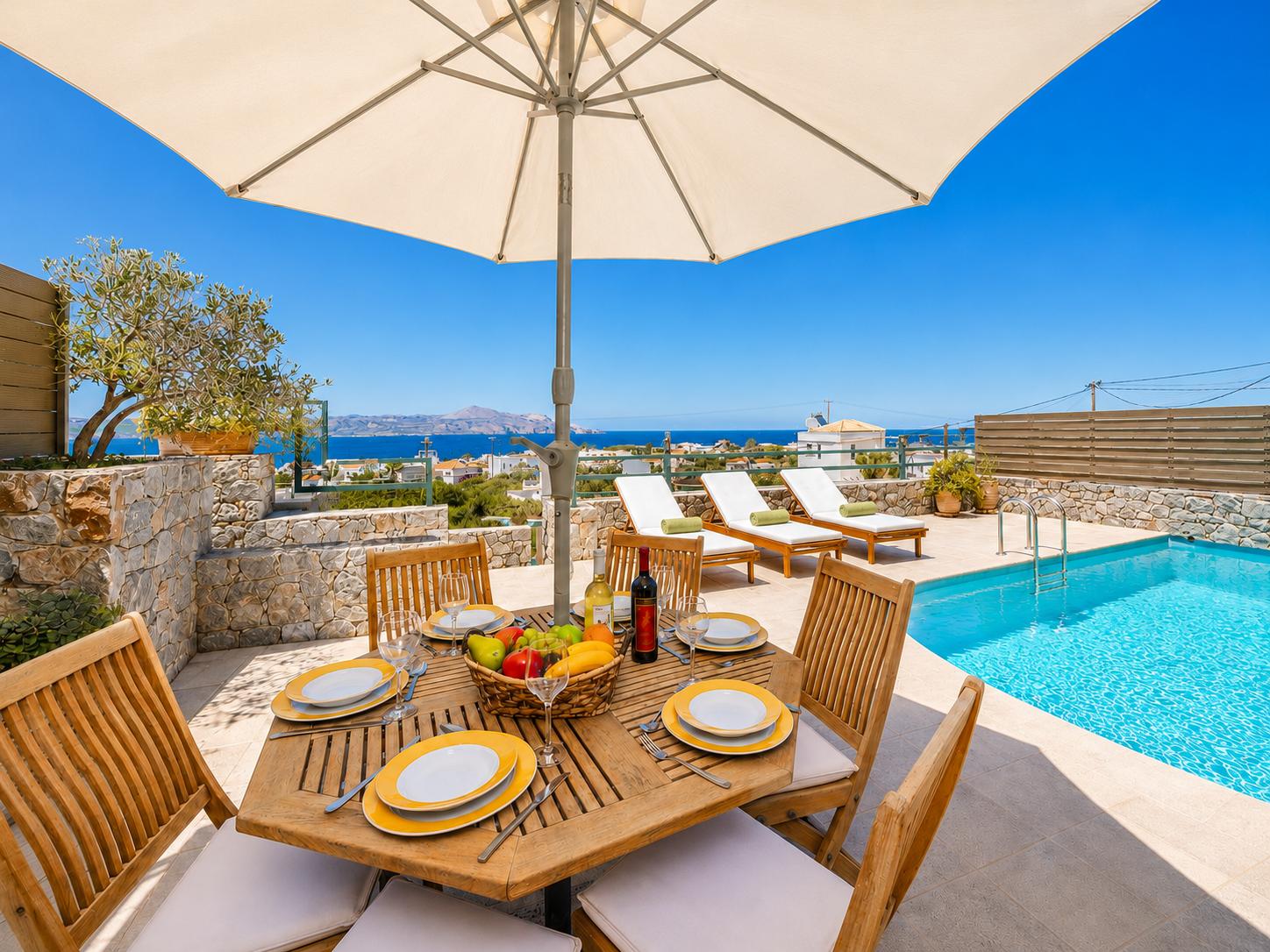Terrace area with sea views