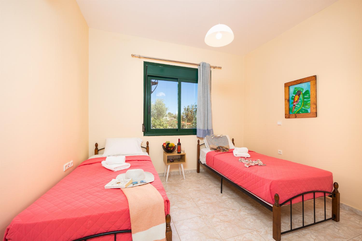 Twin bedroom with A/C