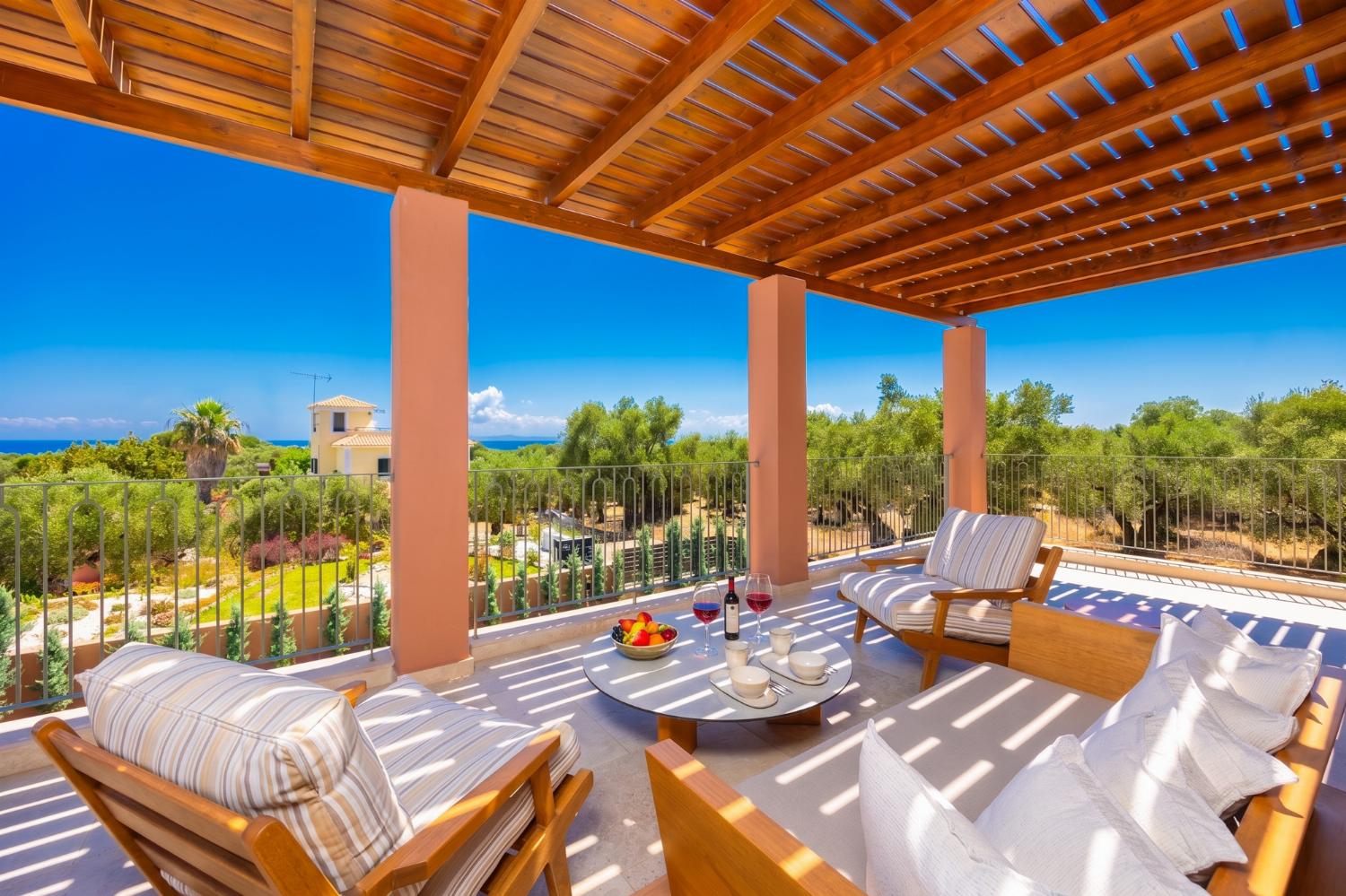 Balcony are with sea views