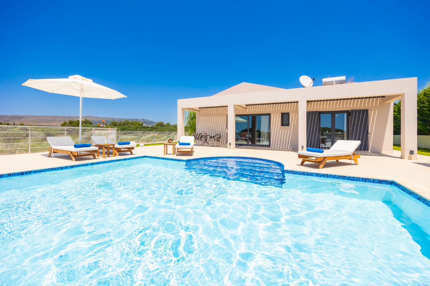 ,Beautiful villa with private pool and terrace with sea views