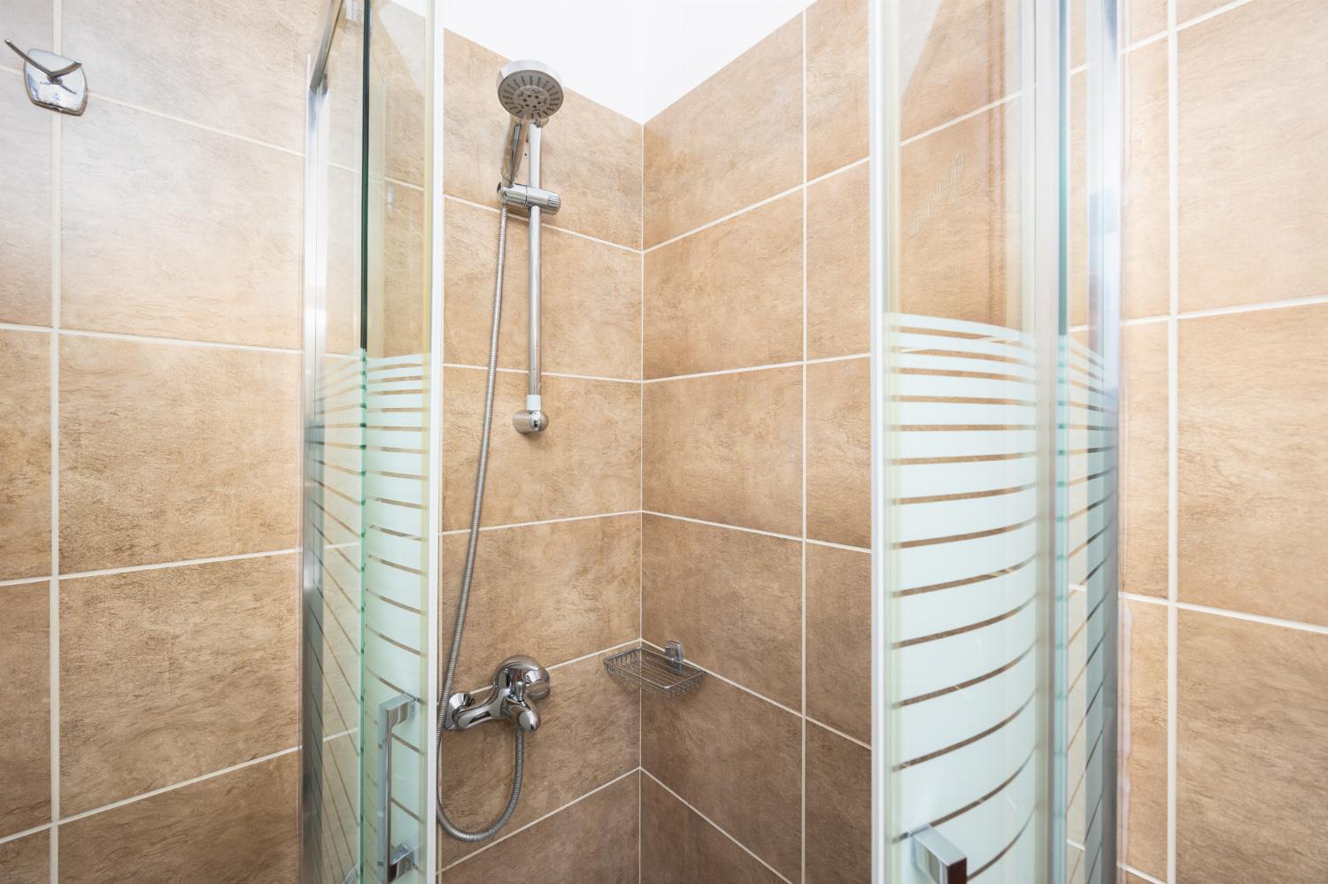 Family bathroom with bath and shower