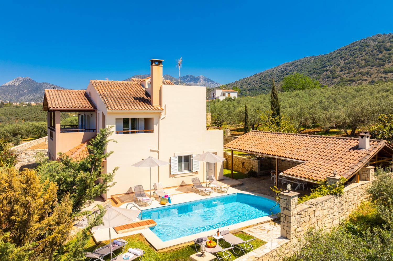 ,Beautiful villa with private pool, terrace, and garden