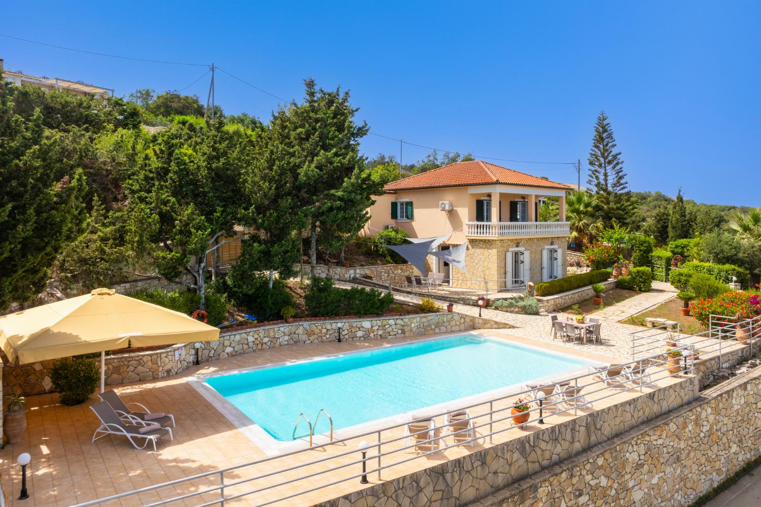 Beautiful villa with private pool and terrace with panoramic sea views