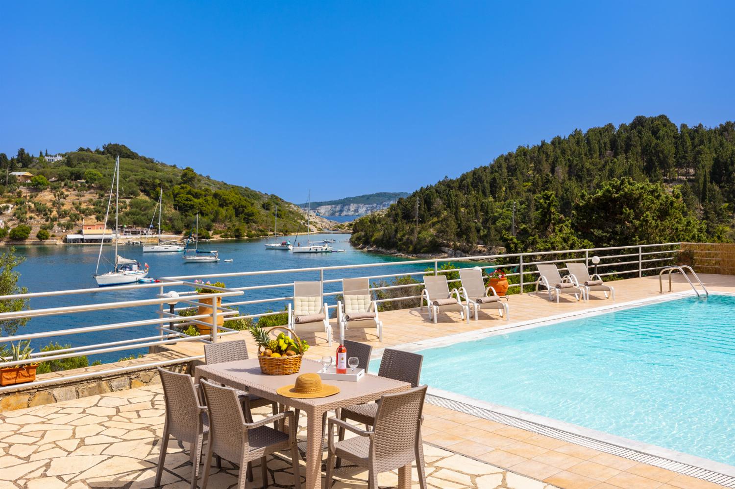 Terrace area with sea views