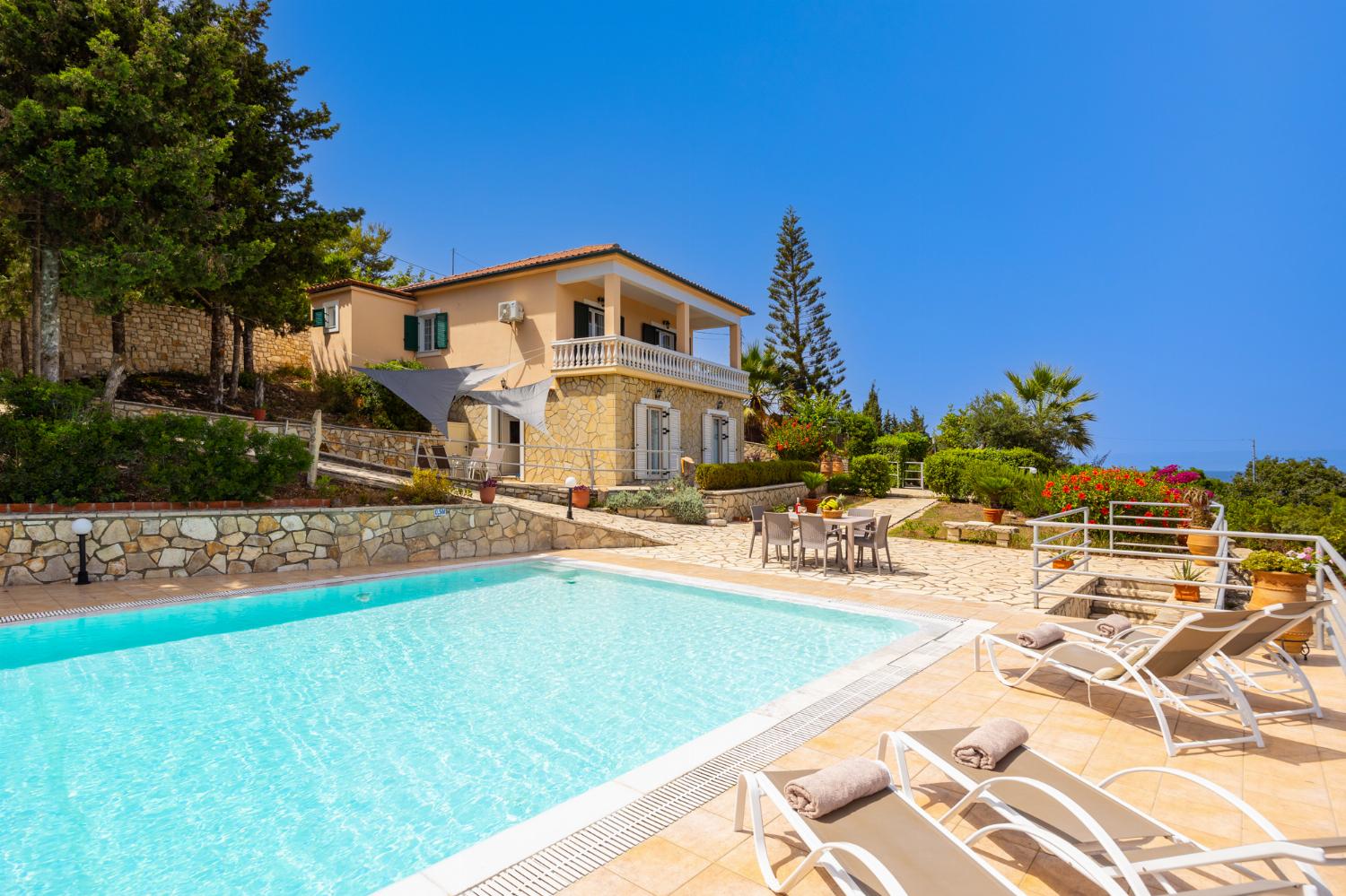 Beautiful villa with private pool and terrace with panoramic sea views